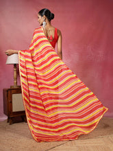 Sequence Printed Chiffon Saree